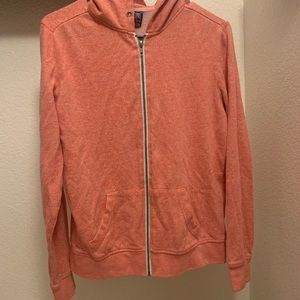 Zippered Hoodie Coral pink/orange